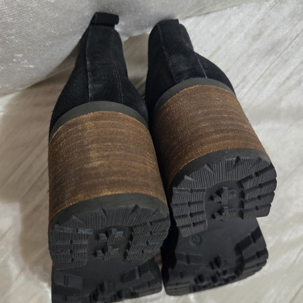 Suede Black Ankle Booties By Eva And Zoe, Size 8 NWOT - Picture 8 of 9